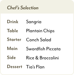 image card menu