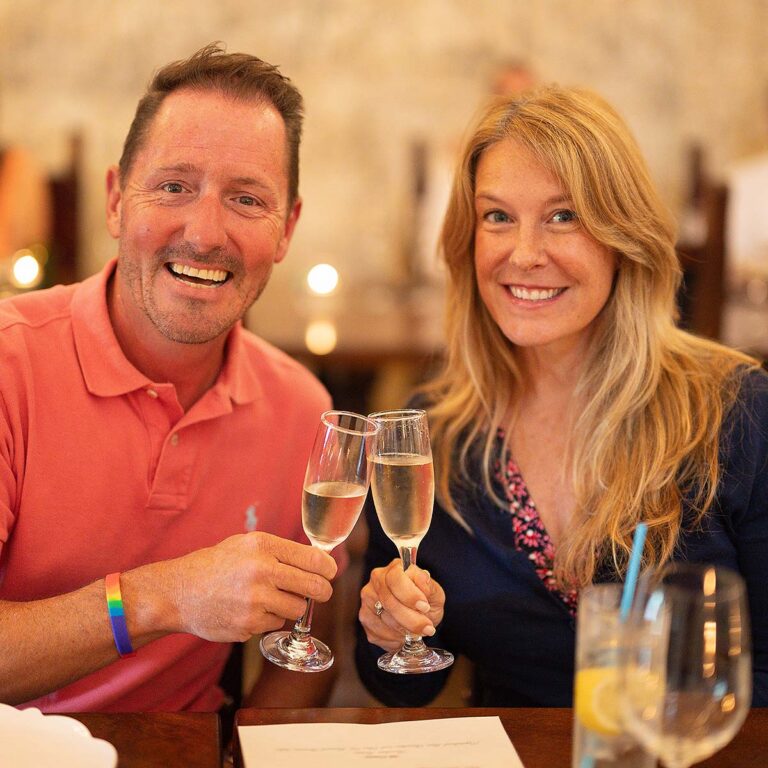 couple having drinks at Chef's Encore at Key West Cooking Show